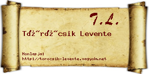 Töröcsik Levente névjegykártya