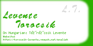 levente torocsik business card